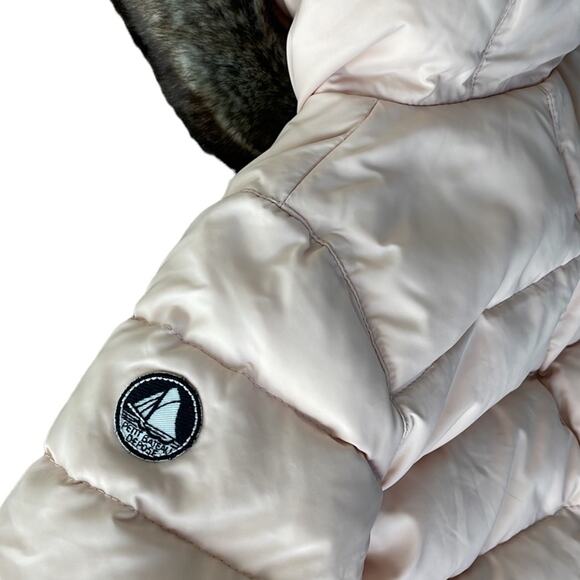 Petit Bateau France Baby Girl Snowsuit Down Filled Bunting Blush Pink 6 Months - Picture 14 of 14